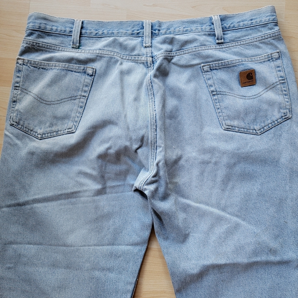 Carhartt Light Wash Vintage 90's Denim Jeans Destructed 44 X 30 - Picture 16 of 16